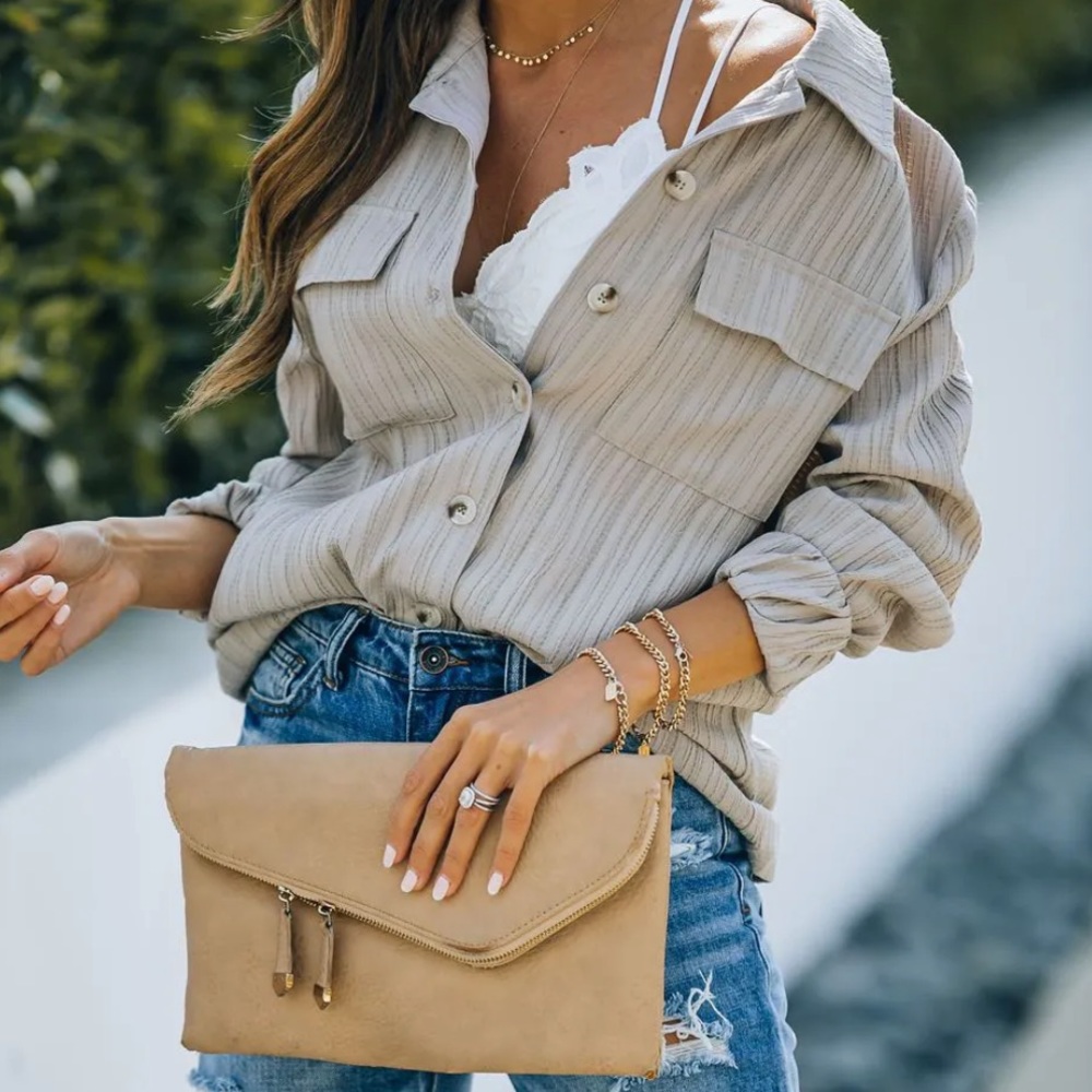 Textured Button Down Shirt - Picture 10 of 11